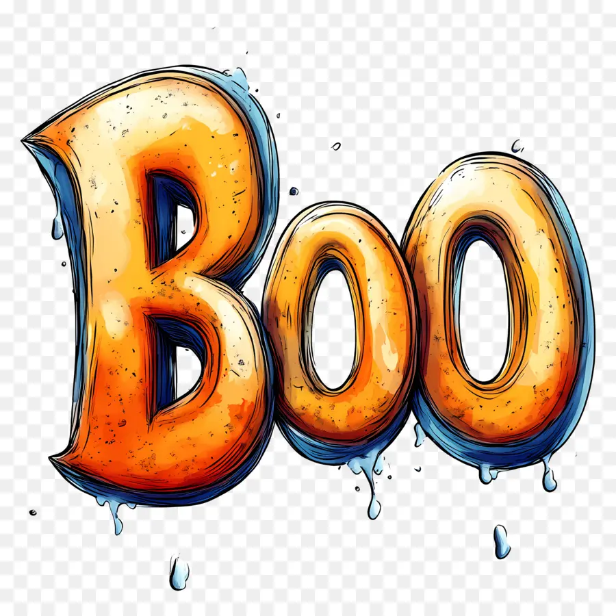 Cadılar Bayramı Boo，Boo Metni PNG