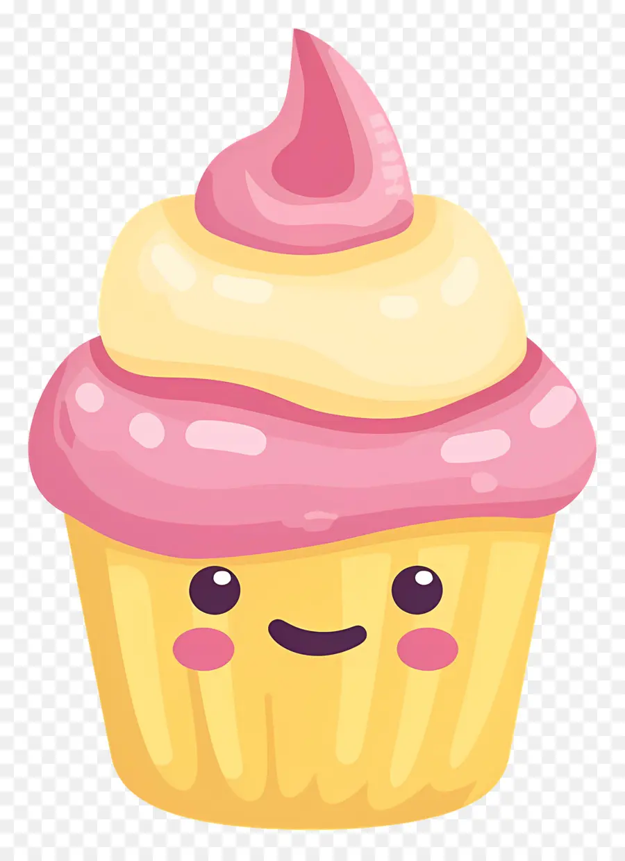 Cupcake Kawaii，Sevimli Kek PNG