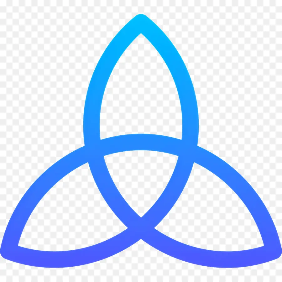 üçlü Sembolü，Mavi Triquetra PNG