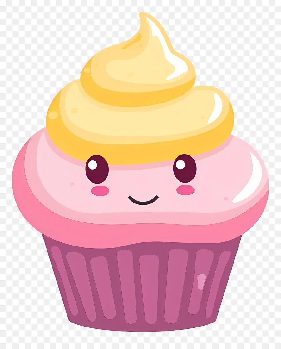 Cupcake Kawaii，Sevimli Kek PNG