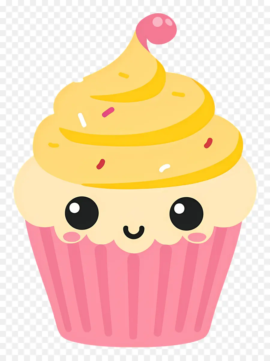 Cupcake Kawaii，Sevimli Kek PNG