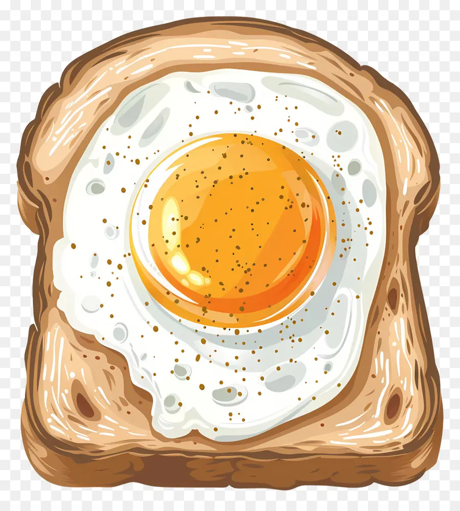 Tost，Kızarmış Ekmek üzerine Yumurta PNG