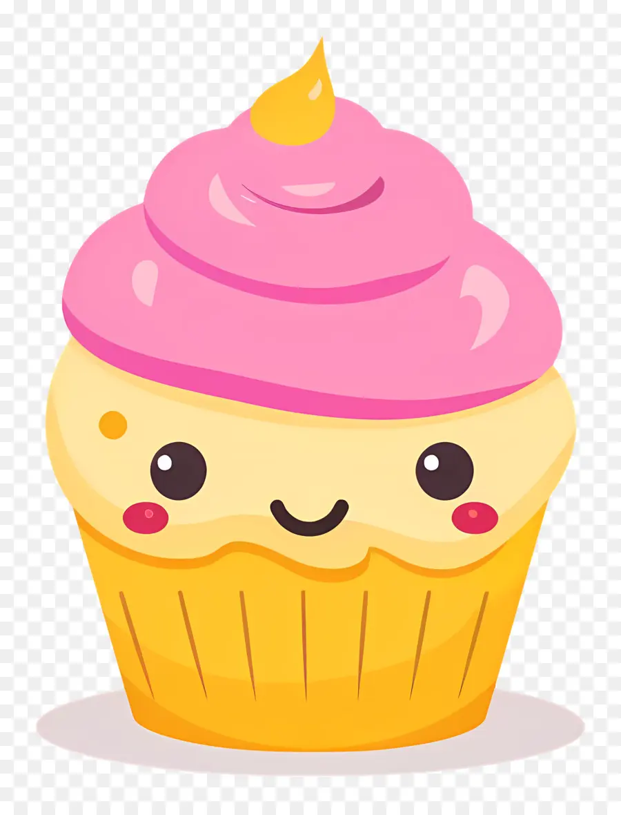 Cupcake Kawaii，Sevimli Kek PNG