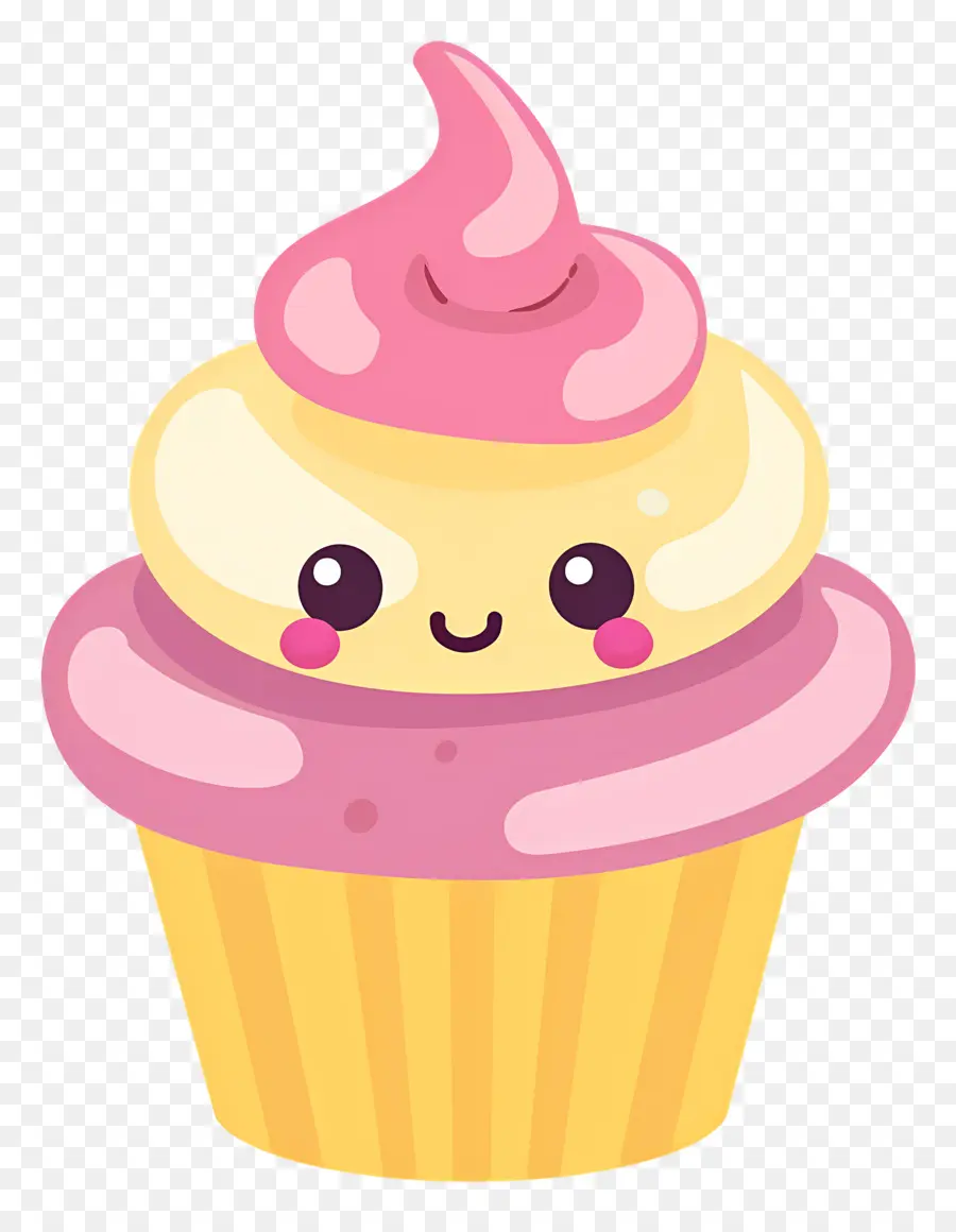 Cupcake Kawaii，Sevimli Kek PNG