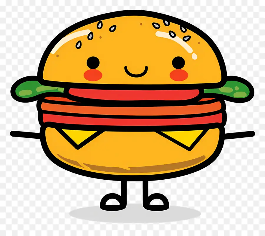 Animasyonlu Burger，Sevimli Burger PNG