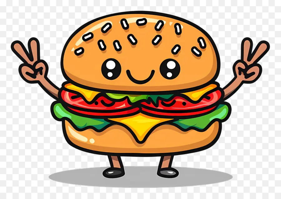 Animasyonlu Burger，Karikatür Burger PNG