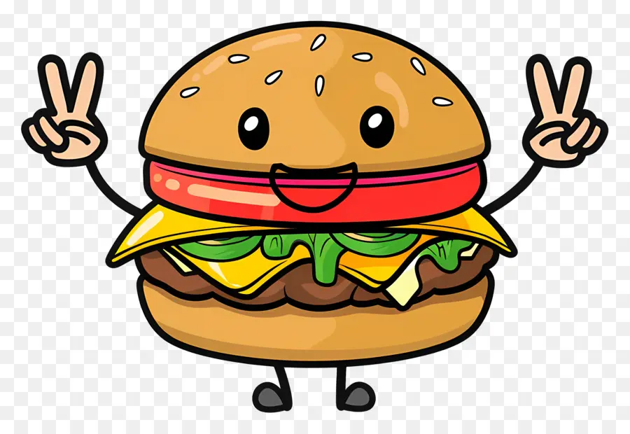 Animasyonlu Burger，Karikatür Burger PNG