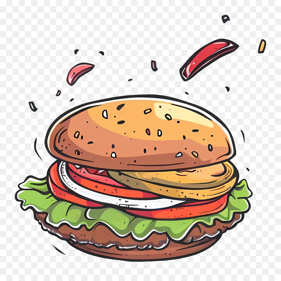 Animasyonlu Burger，Hamburger PNG