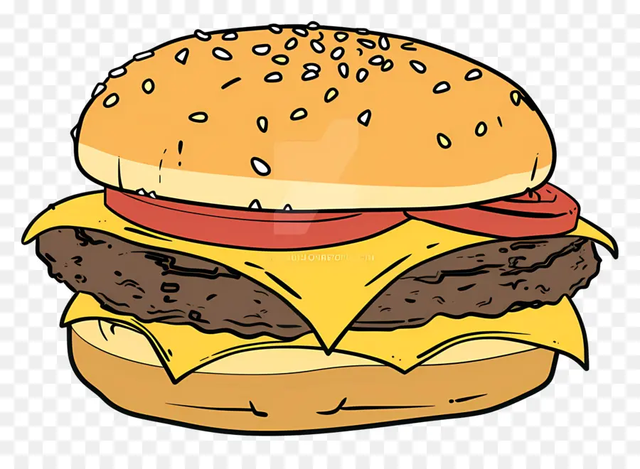 Animasyonlu Burger，Cheeseburger PNG