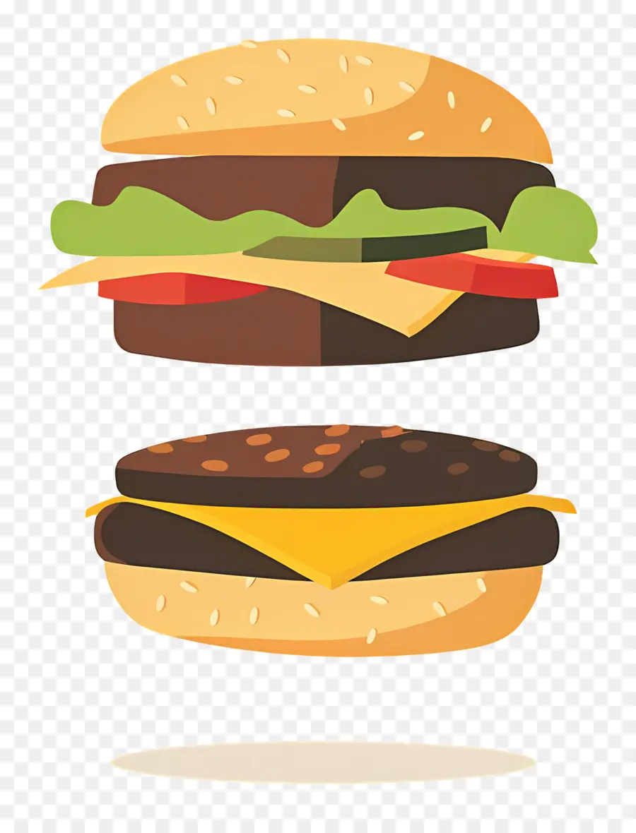 Animasyonlu Burger，Katmanlı Burger PNG