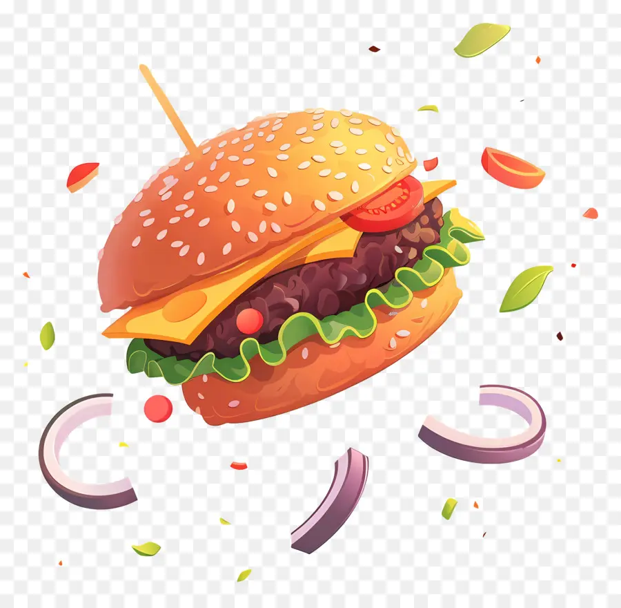 Animasyonlu Burger，Hamburger PNG