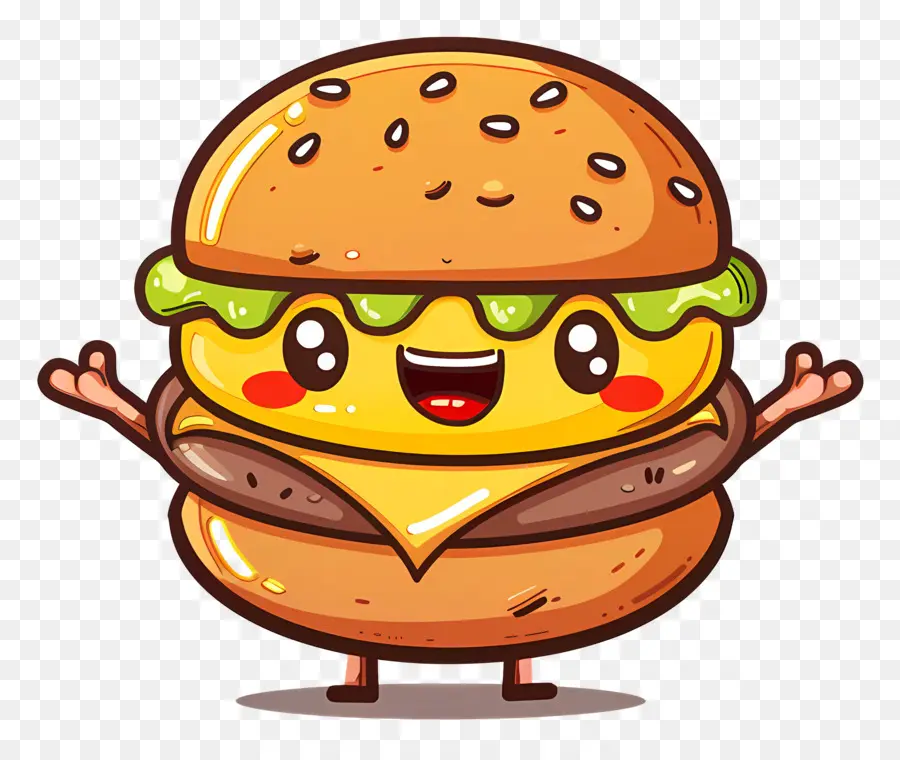 Animasyonlu Burger，Karikatür Burger PNG