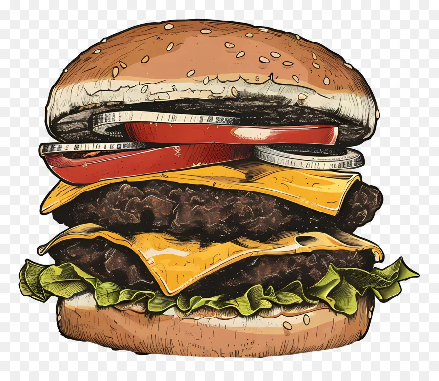 Animasyonlu Burger，Hamburger PNG