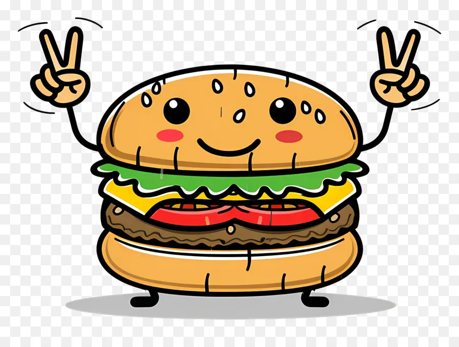 Animasyonlu Burger，Karikatür Burger PNG