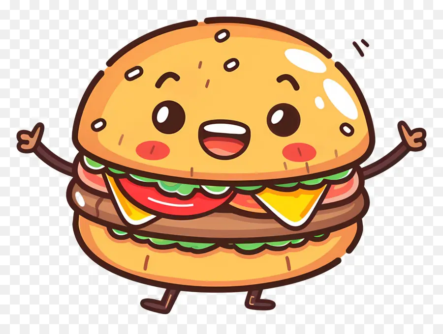 Animasyonlu Burger，Karikatür Burger PNG