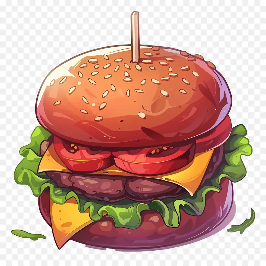 Animasyonlu Burger，Cheeseburger PNG