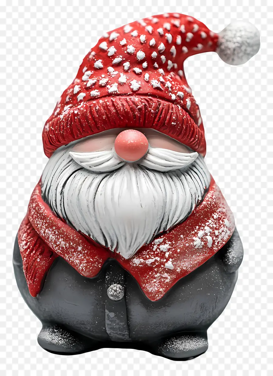 Noel Cücesi，Kar Şapkalı Santa Gnome PNG