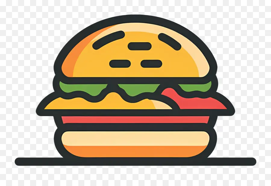 Hamburger Logosu，Karikatür Burger PNG