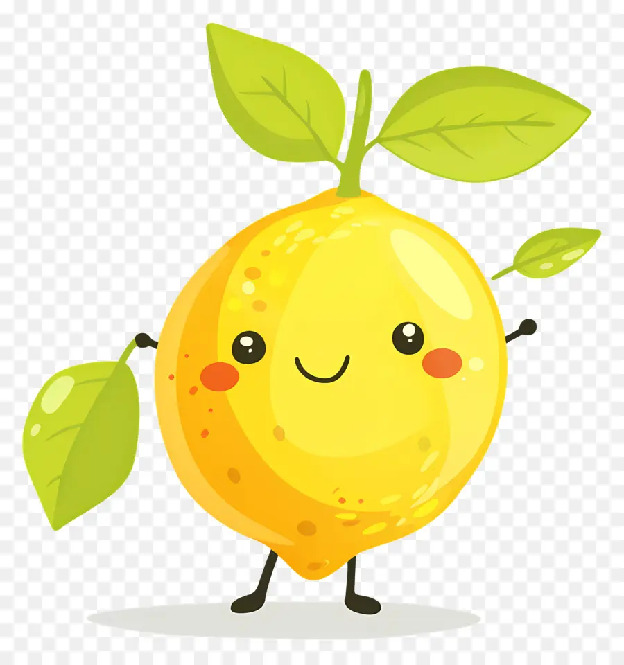 Limon Kawaii，Sarı Limon PNG