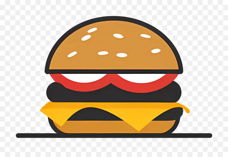 Hamburger Logosu，Basit Burger PNG