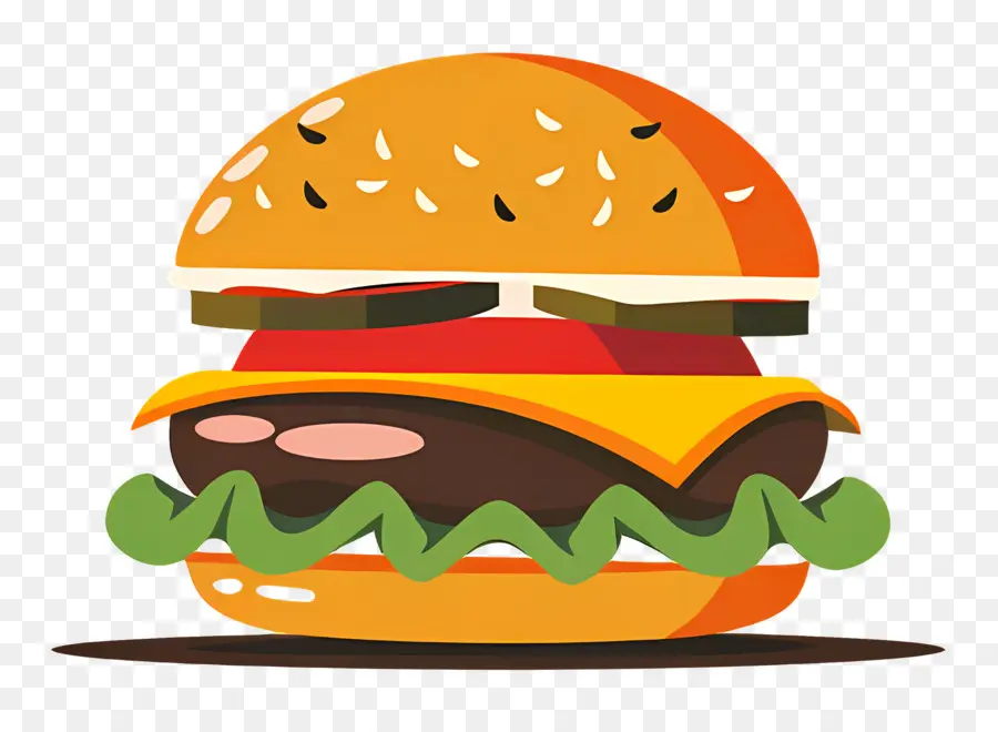 Hamburger Logosu，Karikatür Burger PNG