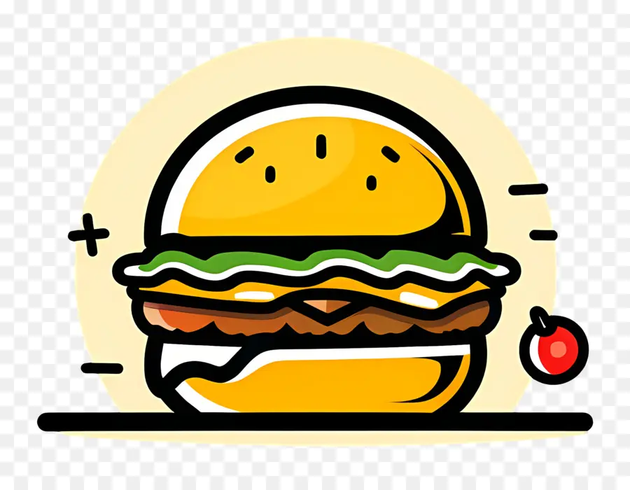 Hamburger Logosu，Basit Burger PNG