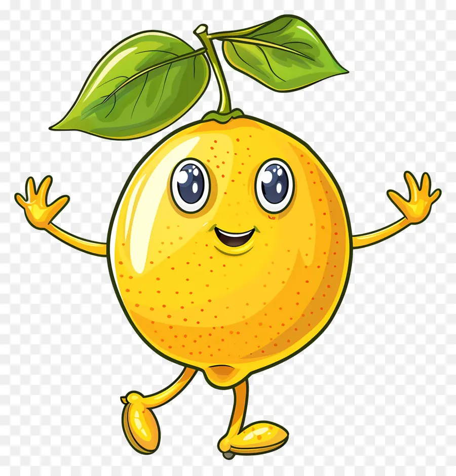 Limon Kawaii，Turuncu PNG