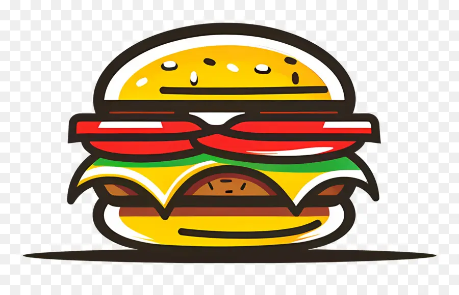 Hamburger Logosu，Karikatür Burger PNG