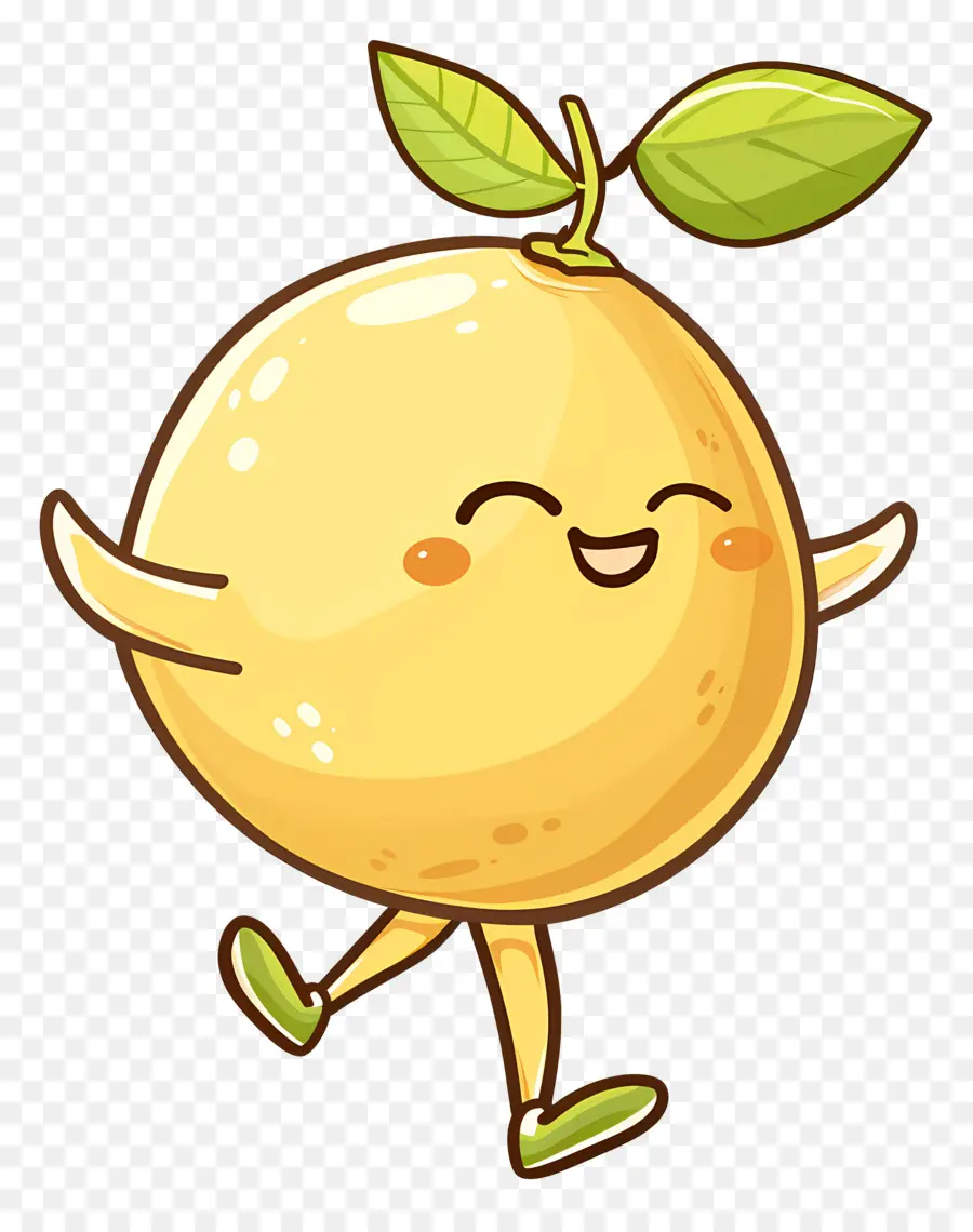 Limon Kawaii，Sarı Limon PNG