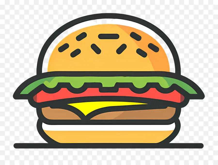 Hamburger Logosu，Karikatür Burger PNG