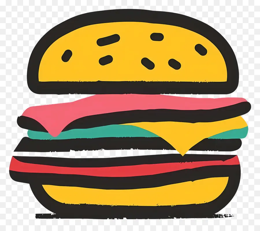 Hamburger Logosu，Stilize Burger PNG