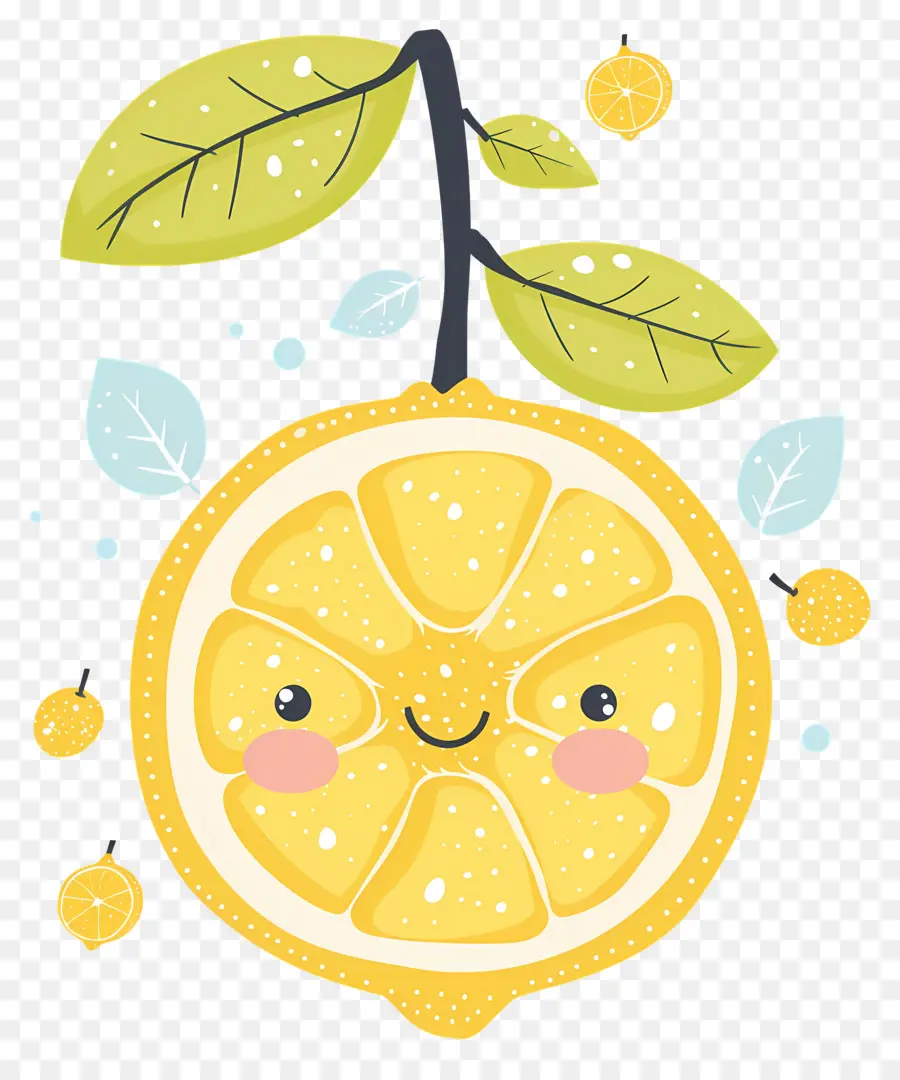 Limon Kawaii，Sarı Limon PNG