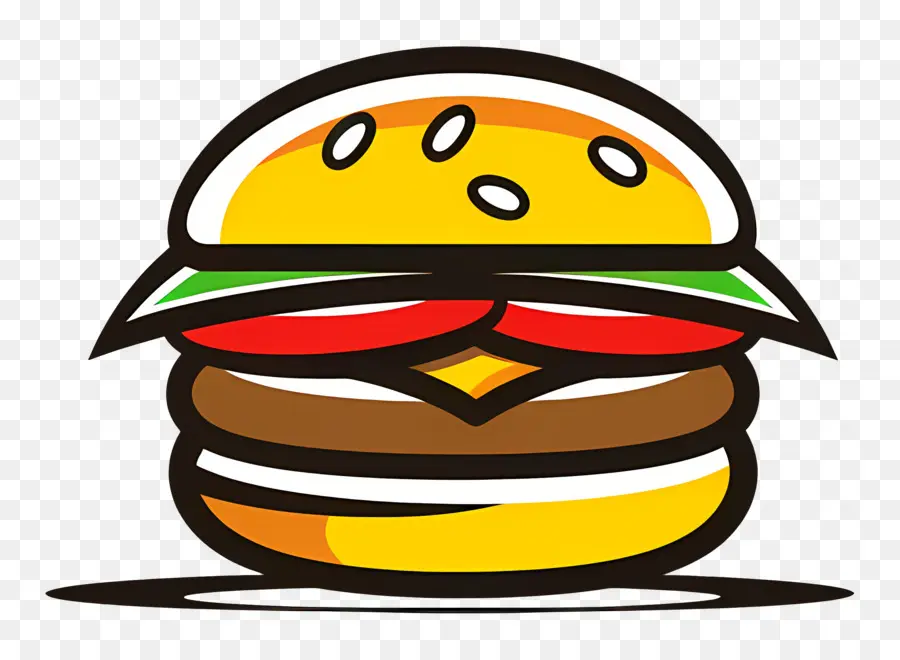 Hamburger Logosu，Karikatür Burger PNG