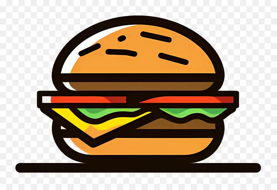 Hamburger Logosu，Karikatür Burger PNG