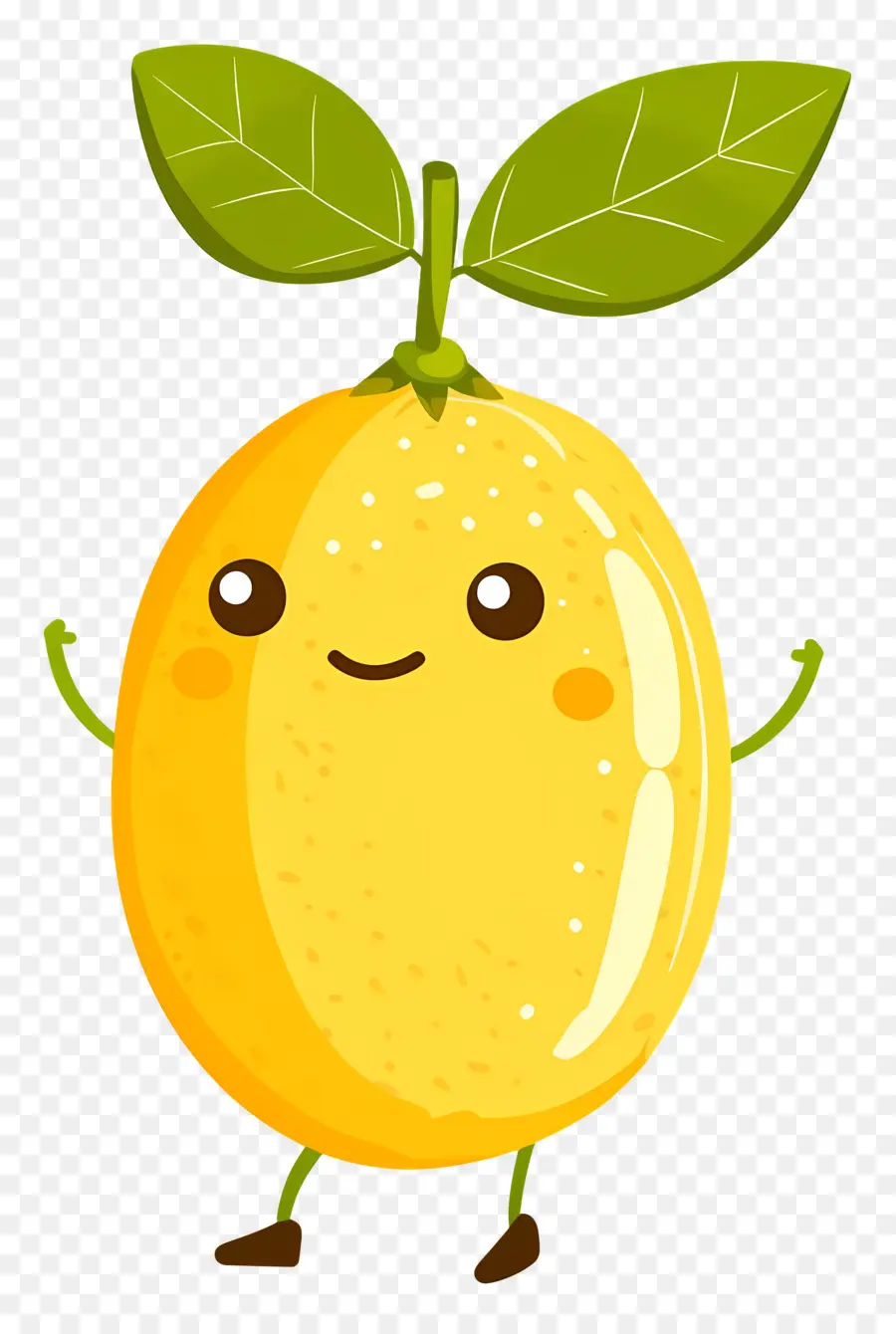 Limon Kawaii，Sarı Limon PNG