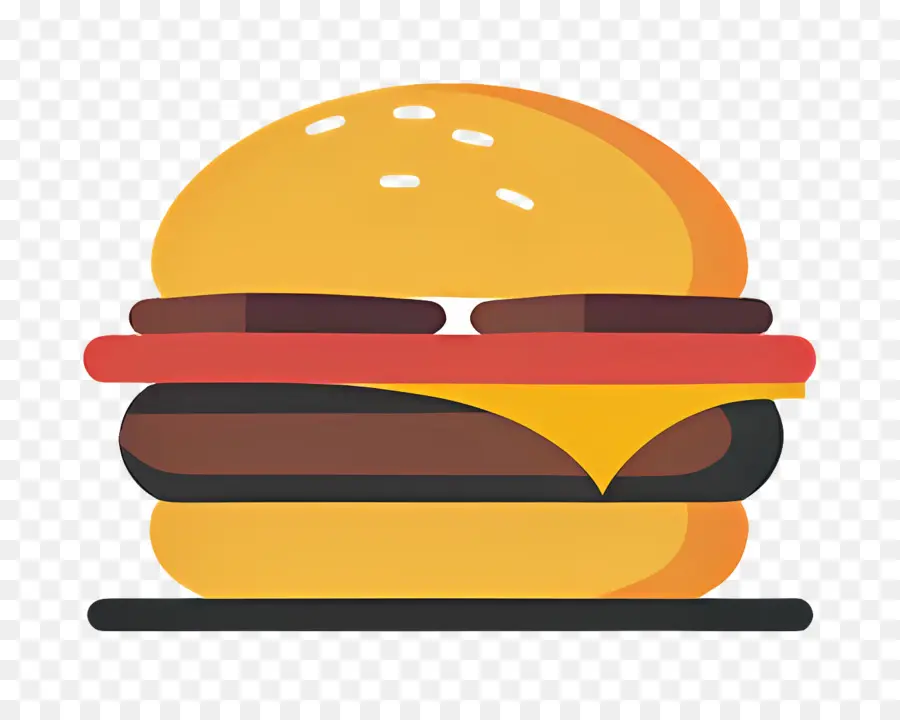 Hamburger Logosu，Basit Burger PNG