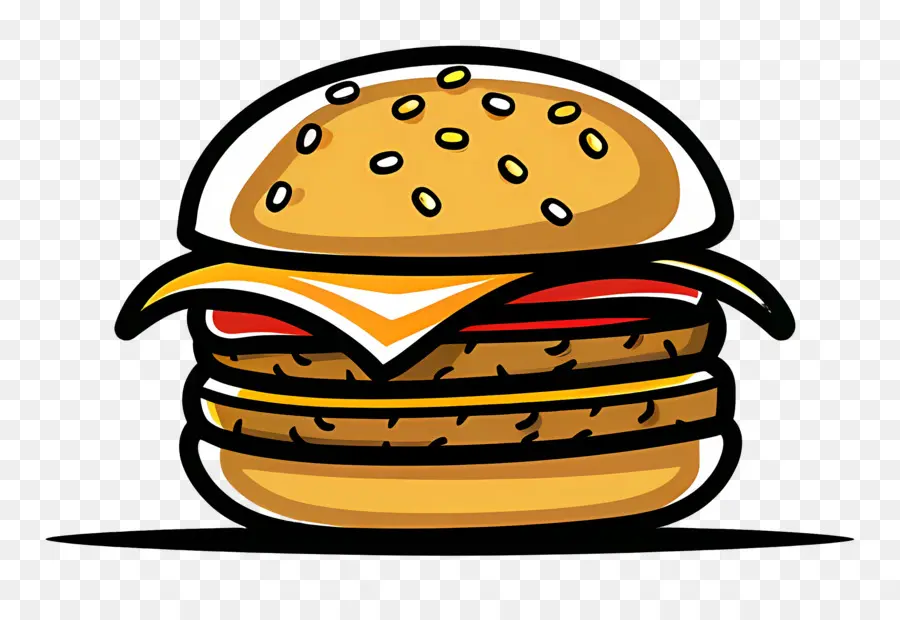 Hamburger Logosu，Karikatür Burger PNG