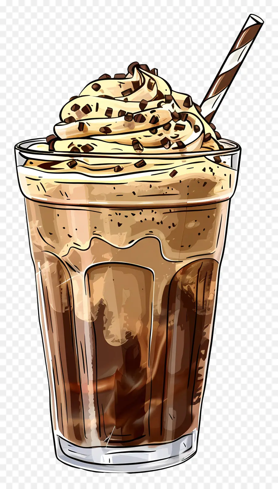 Frappuccino，Çikolatalı Milkshake PNG