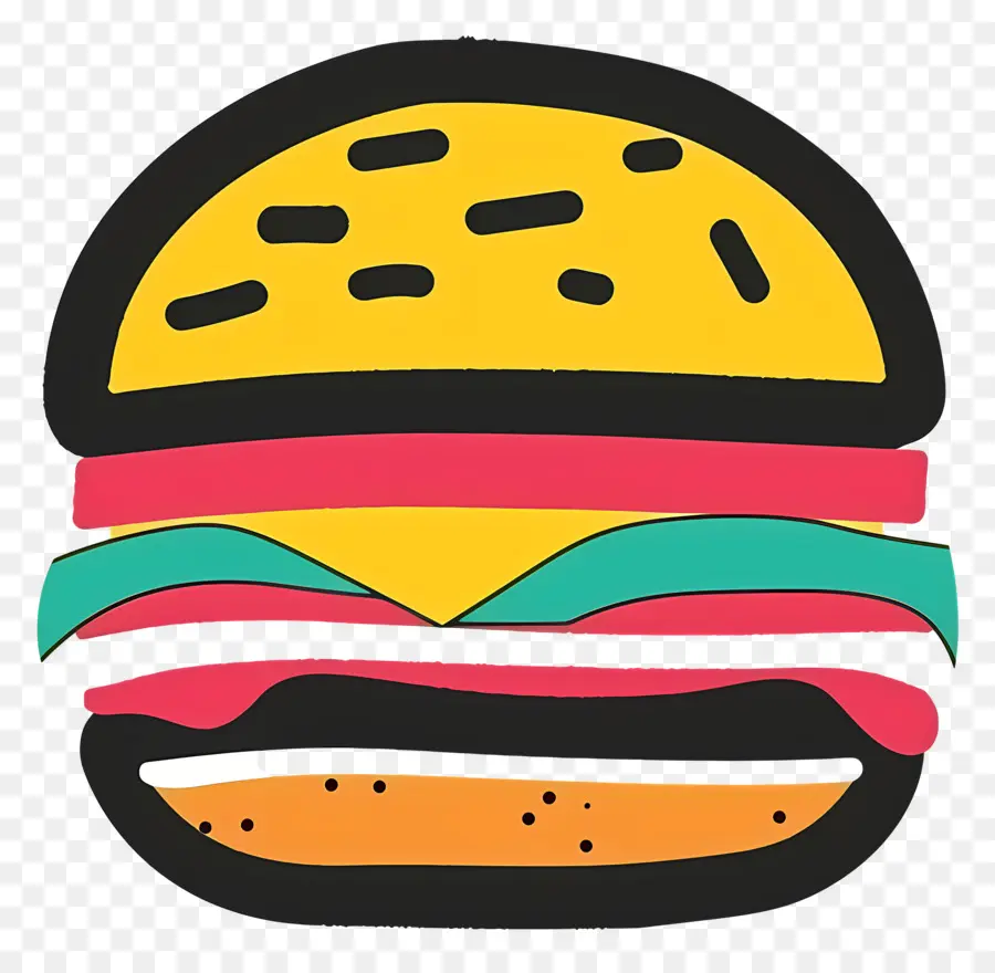 Hamburger Logosu，Stilize Burger PNG