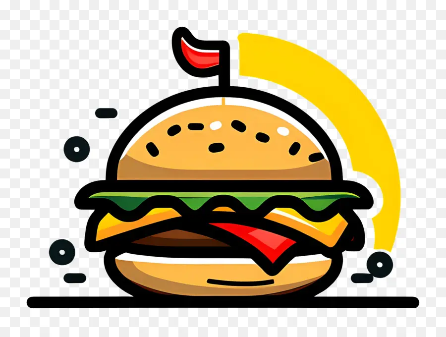 Hamburger Logosu，Basit Burger PNG