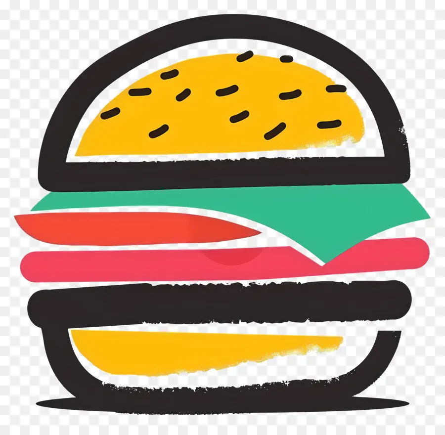 Hamburger Logosu，Stilize Burger PNG