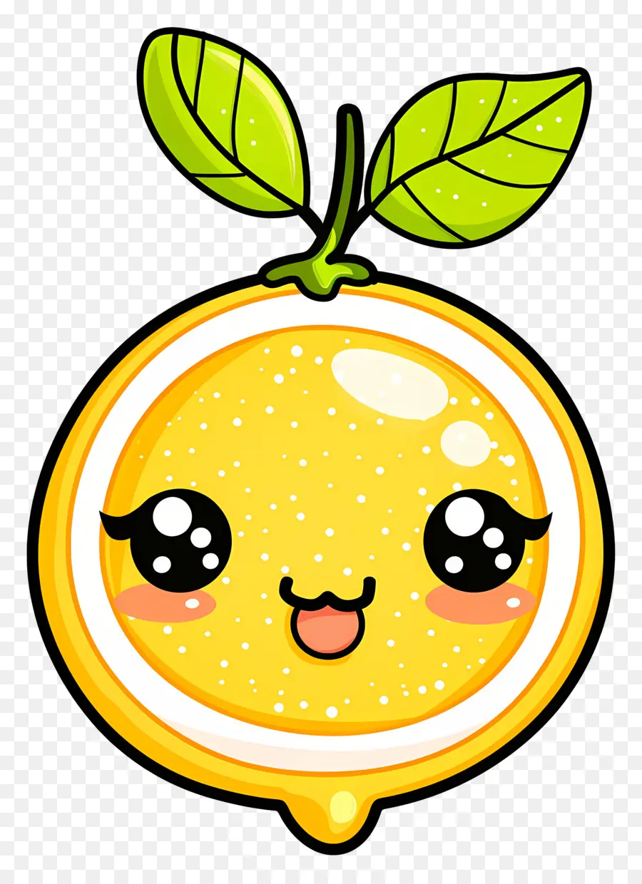 Limon Kawaii，Sarı Limon PNG