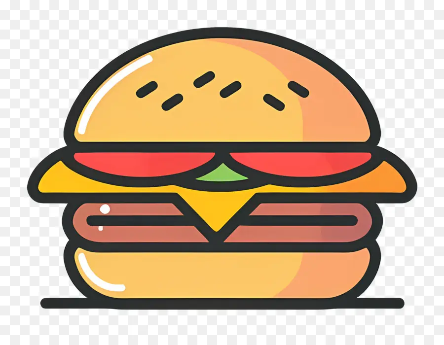 Hamburger Logosu，Basit Burger PNG