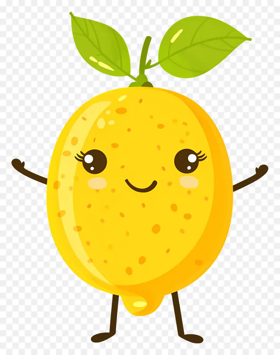 Limon Kawaii，Sarı Limon PNG