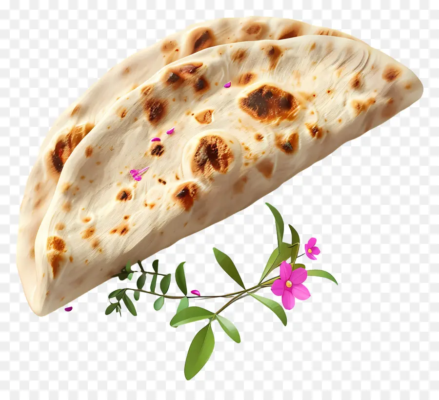 Naan Ekmeği，Katlanmış Naan Ekmeği PNG