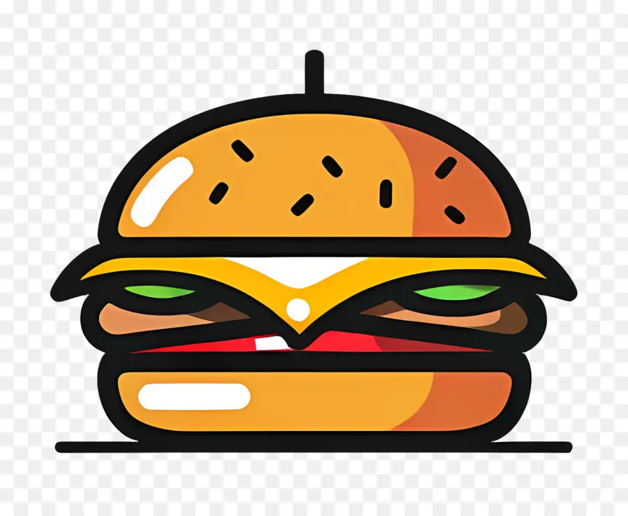 Hamburger Logosu，Basit Burger PNG