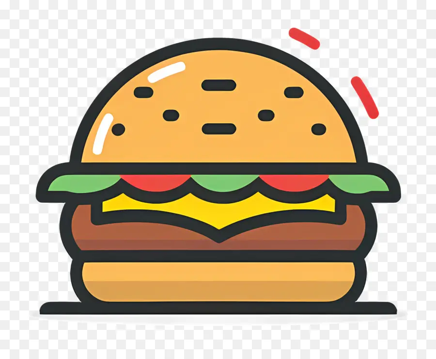 Hamburger Logosu，Basit Burger PNG