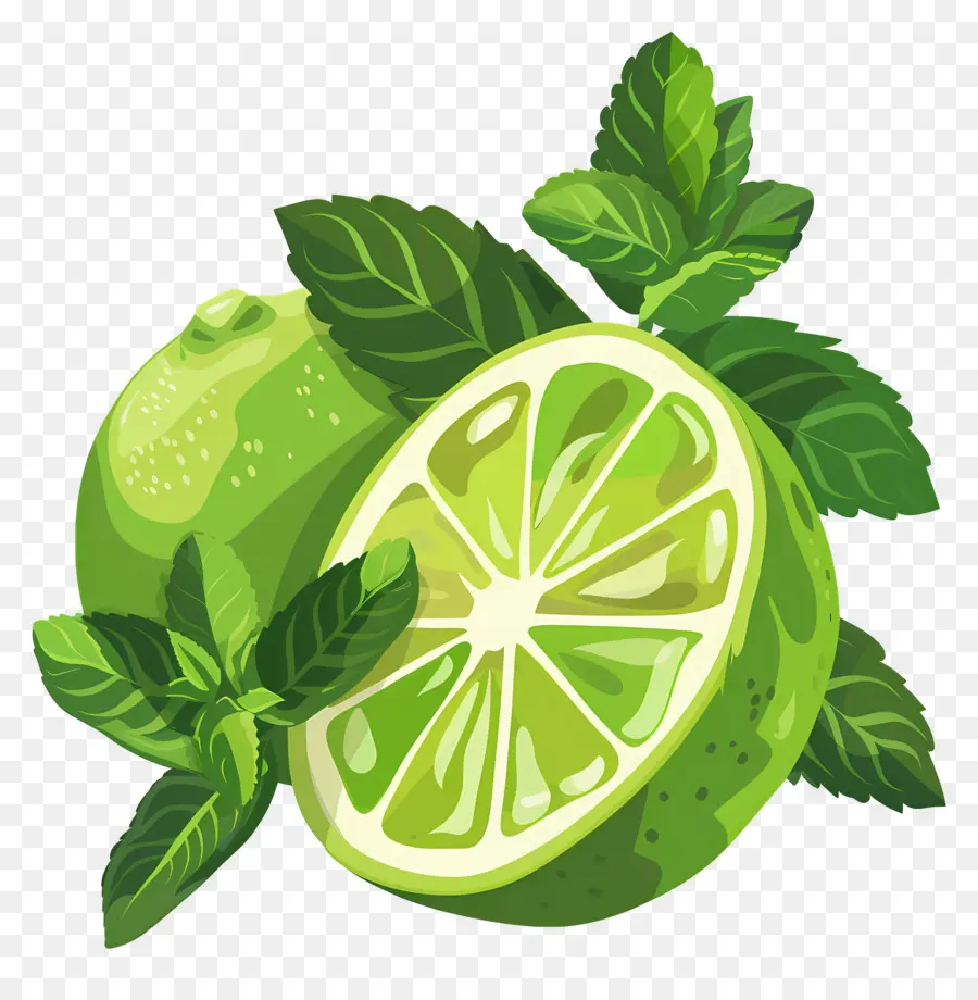 Yeşil Limon，Kireç Ve Nane PNG