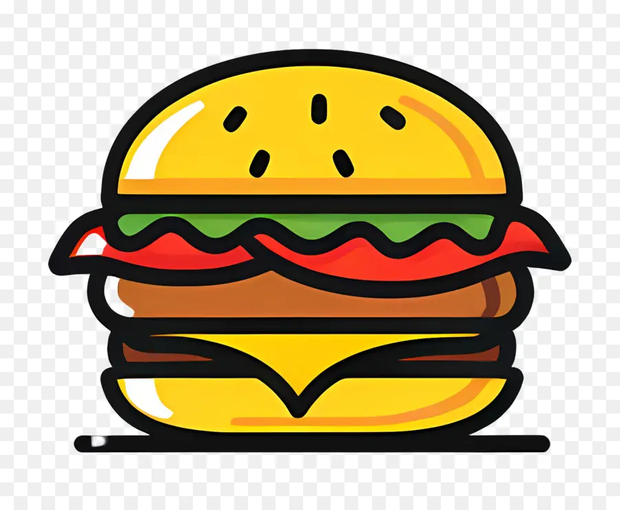 Hamburger Logosu，Basit Burger PNG