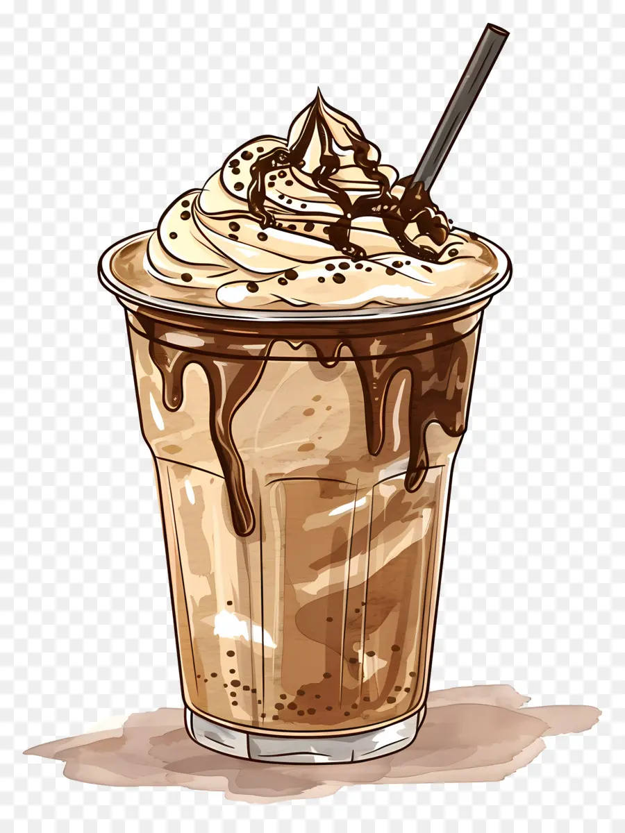 Frappuccino，Çikolatalı Milkshake PNG